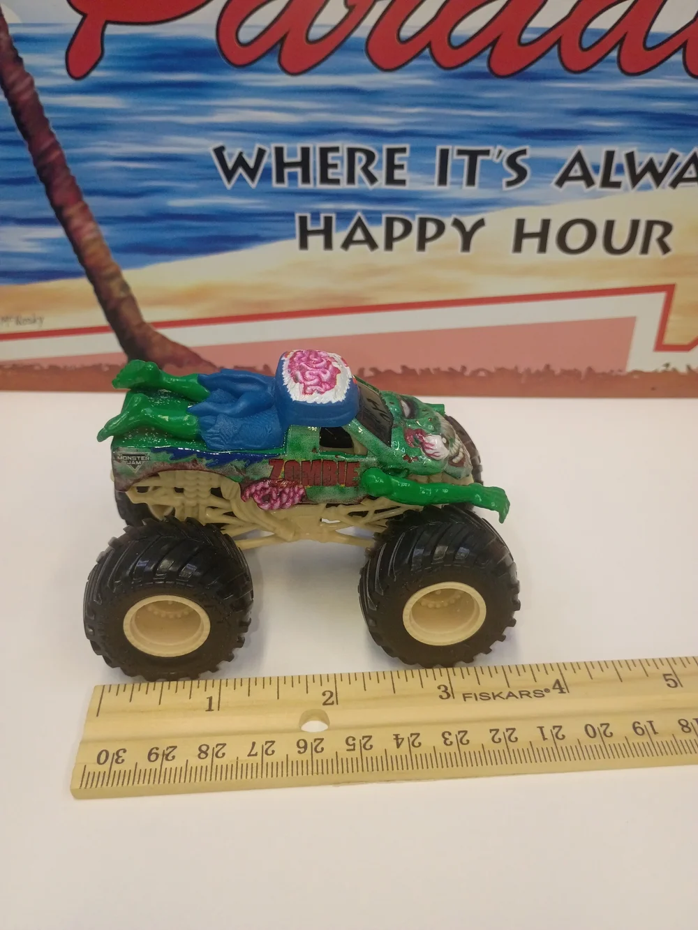 Monster Jam Green Zombie With Arms And Legs Guts 1:64 Scale